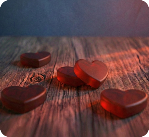 Boss Herzen Spielsteine